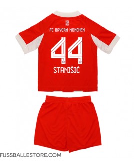 Günstige Bayern Munich Josip Stanisic #44 Heimtrikotsatz Kinder 2025-26 Kurzarm (+ Kurze Hosen)